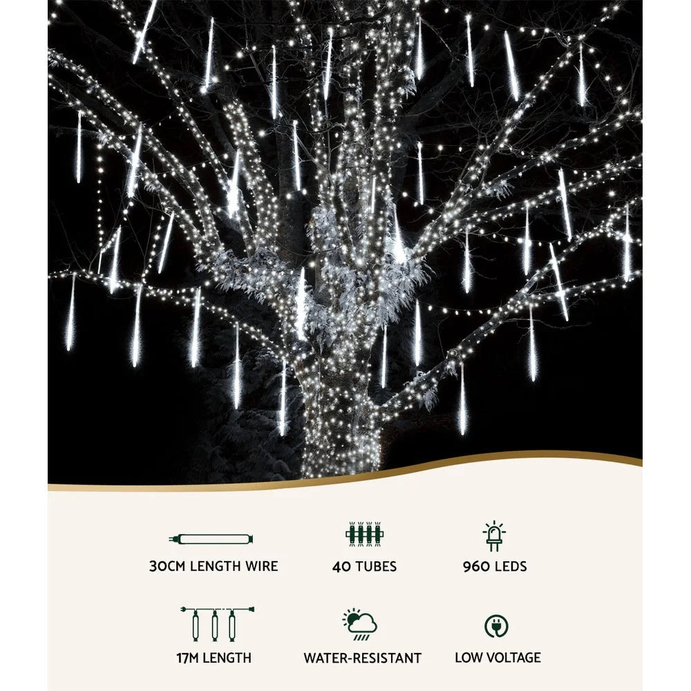 Christmas Lights 960 LED 12M Shower Light Icicle Falling
