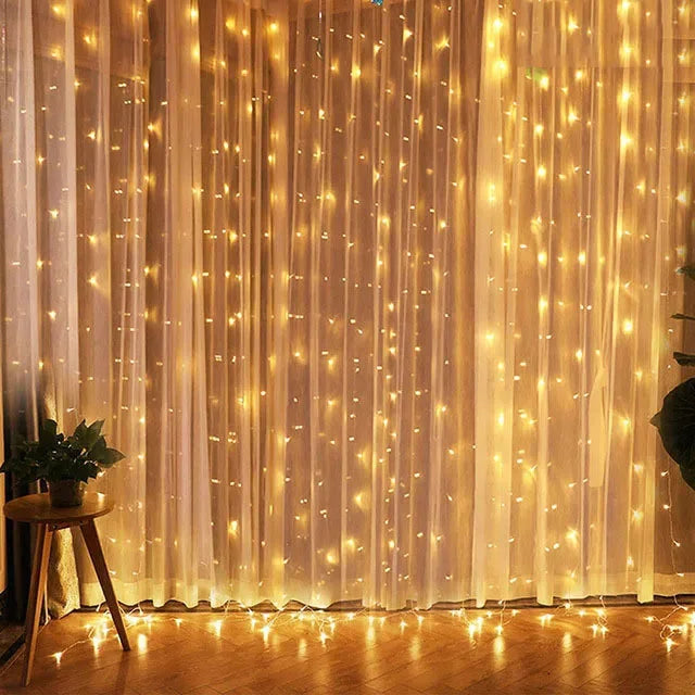 Christmas Lights Curtain Garland - Occasions