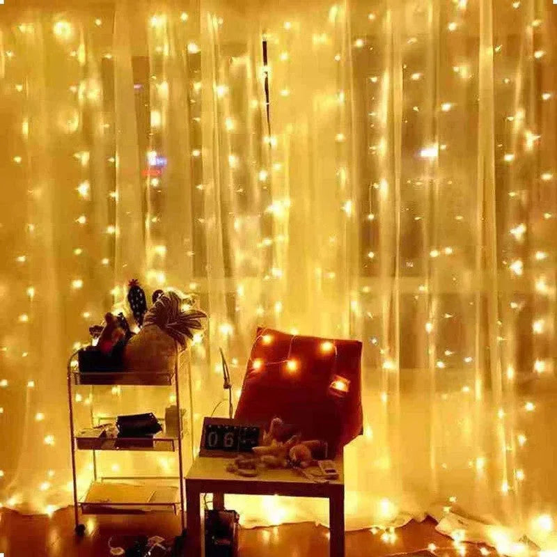 Christmas Lights Curtain Garland - Occasions