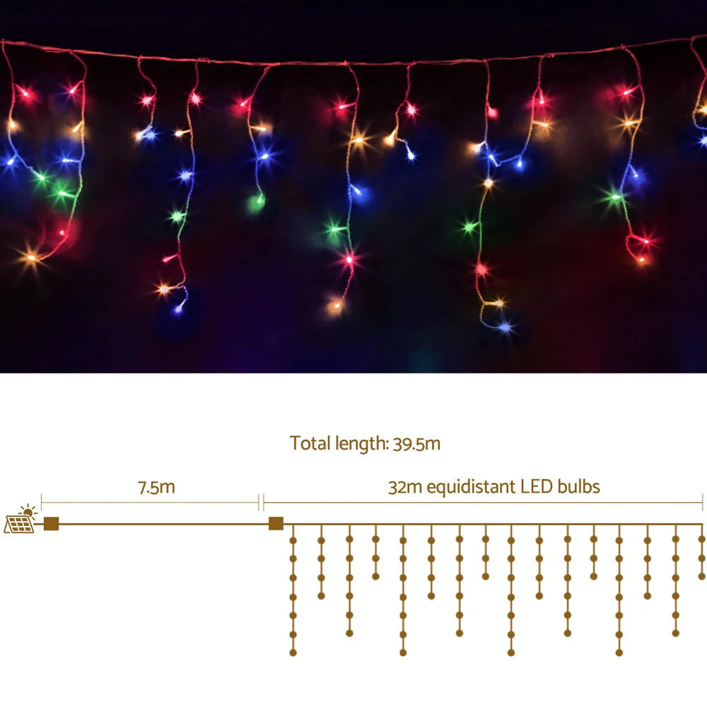 Christmas Lights Icicle Light 32M 960 LED Multi-Coloured