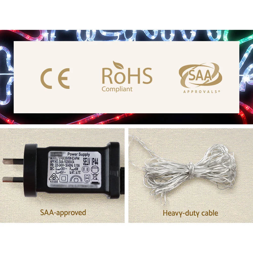 Christmas Motif Lights LED Rope Merry Xmas Waterproof