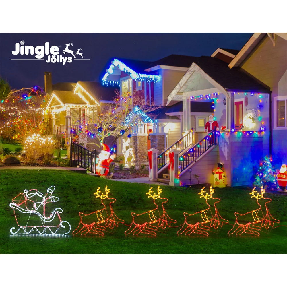 Christmas Motif Lights LED Rope Reindeer Waterproof