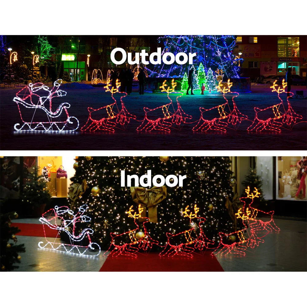 Christmas Motif Lights LED Rope Reindeer Waterproof
