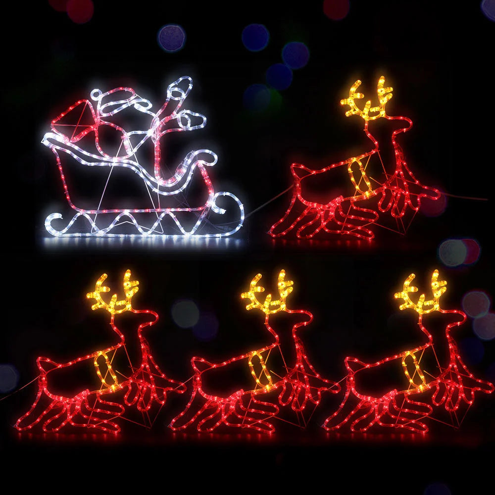 Christmas Motif Lights LED Rope Reindeer Waterproof