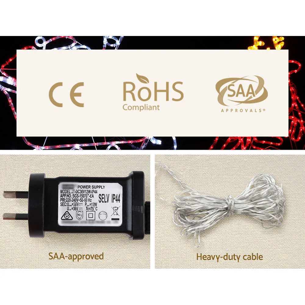 Christmas Motif Lights LED Rope Reindeer Waterproof