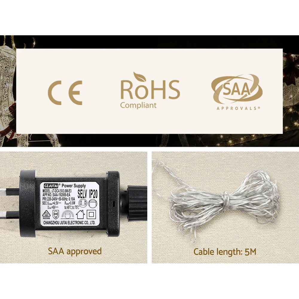 Christmas Motif Lights LED Rope Reindeer Waterproof Outdoor