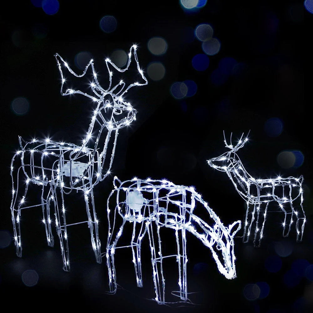 Christmas Motif Lights LED Rope Reindeer Waterproof Outdoor
