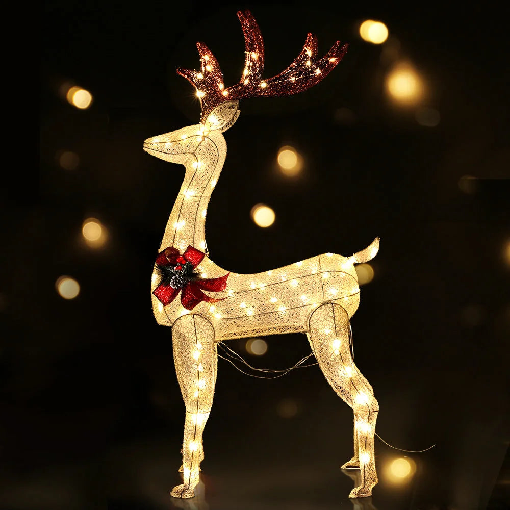 Christmas Motif Lights LED Rope Reindeer Waterproof Outdoor