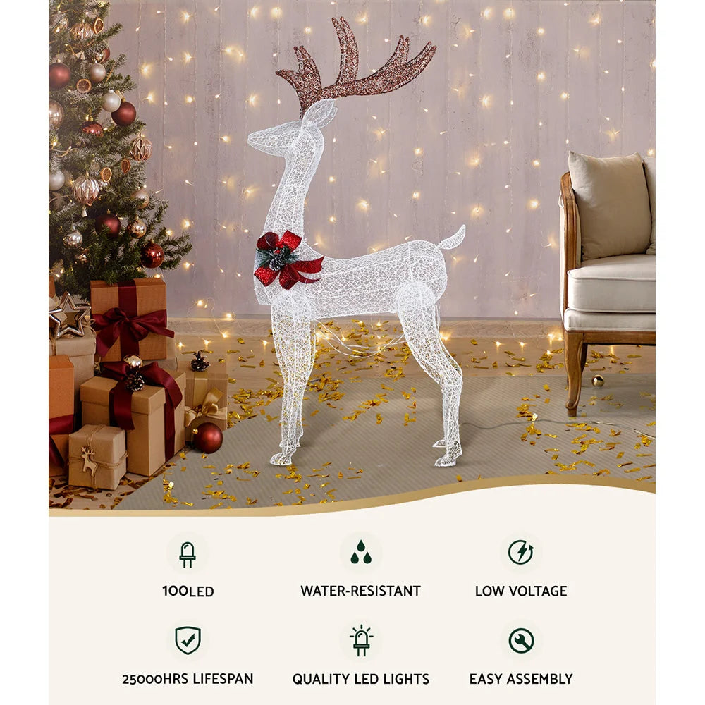 Christmas Motif Lights LED Rope Reindeer Waterproof Outdoor