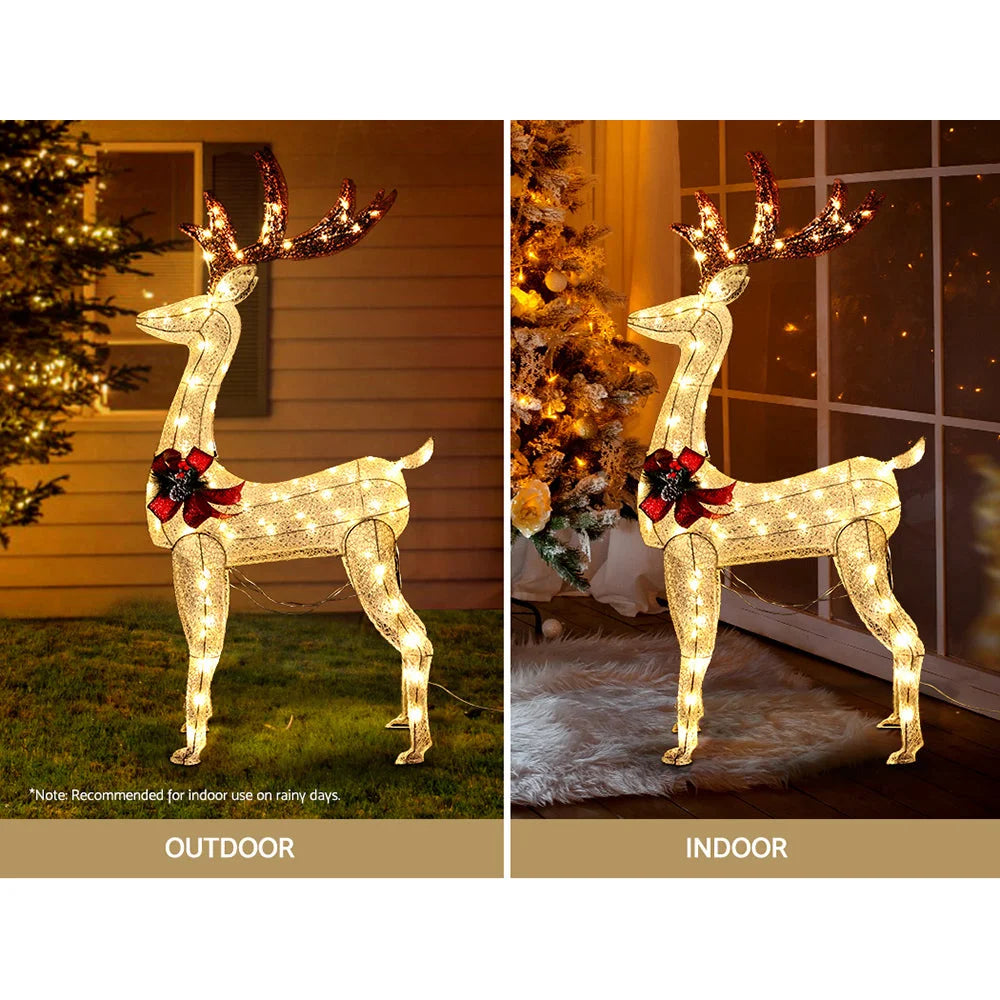 Christmas Motif Lights LED Rope Reindeer Waterproof Outdoor