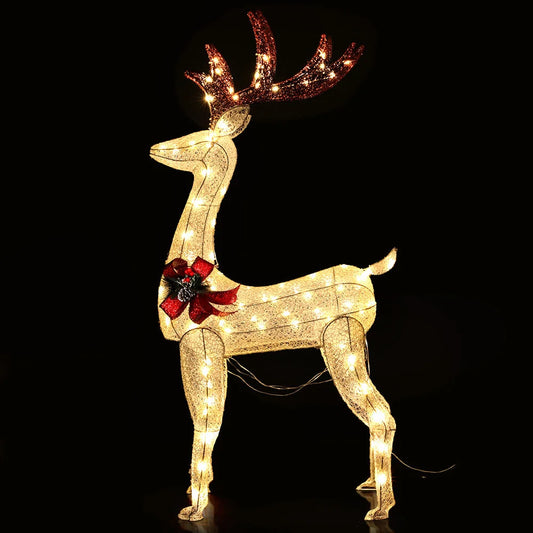Christmas Motif Lights LED Rope Reindeer Waterproof Outdoor