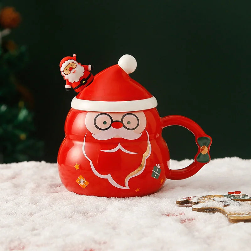 Christmas Mug Gift Set Ceramic Cup with Gift Box - Santa
