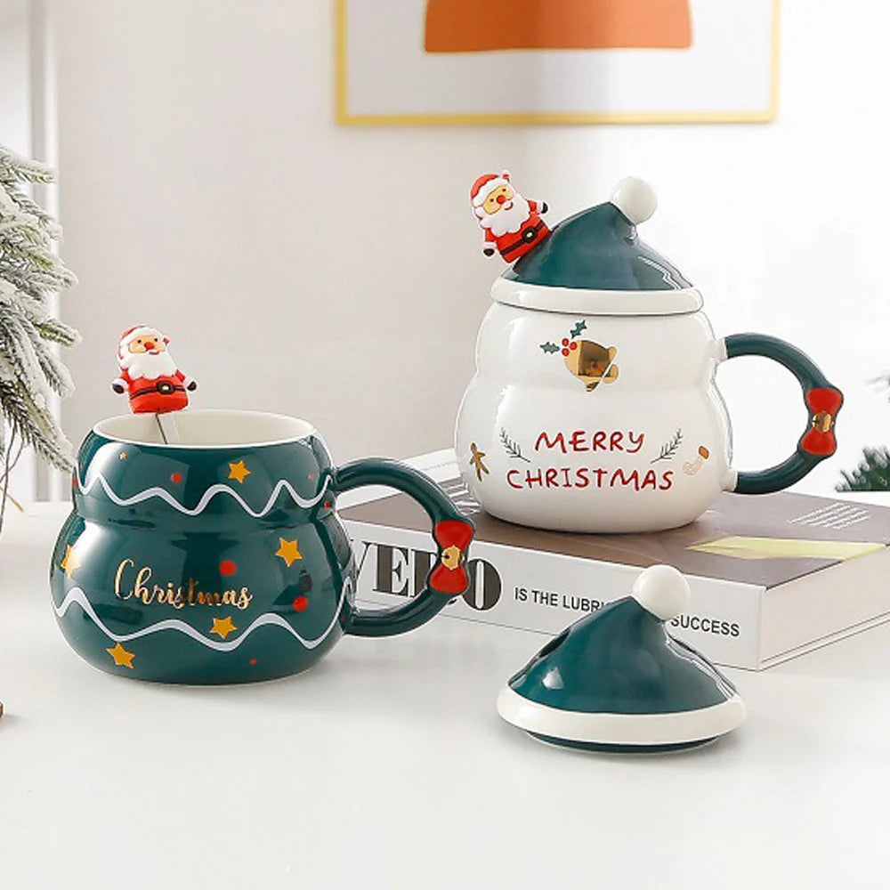 Christmas Mug Gift Set Ceramic Cup with Gift Box - Santa