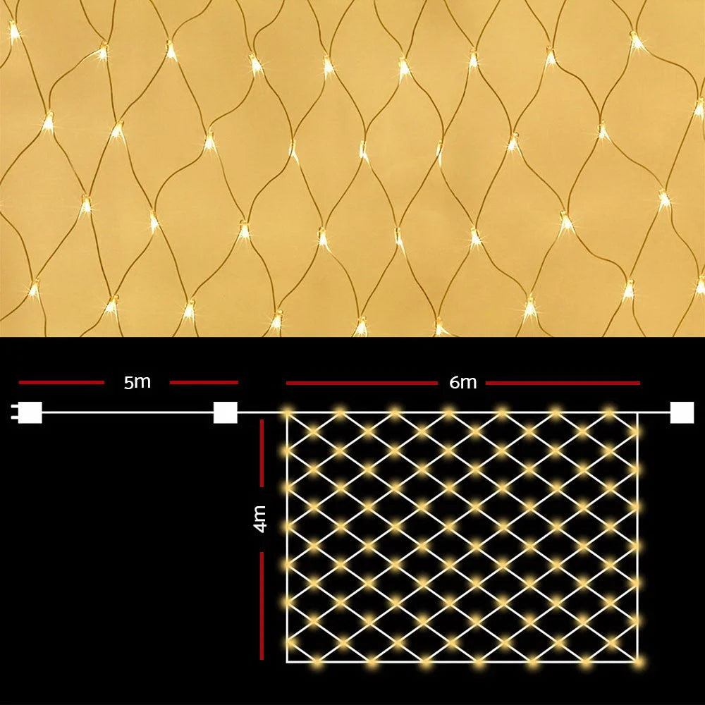 Christmas Net Mesh Lights 4x6M 1000 LED - String Fairy