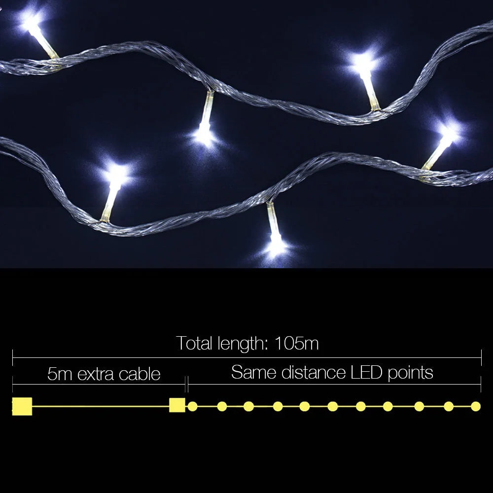 Christmas String Lights 100M 500LED Party Wedding Outdoor