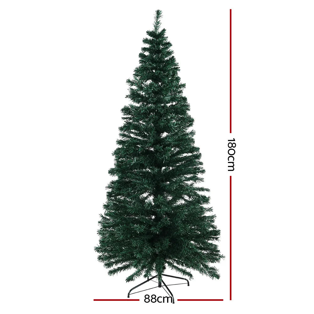 Christmas Tree 1.8M 6FT LED Fibre Optic Multi Warm White
