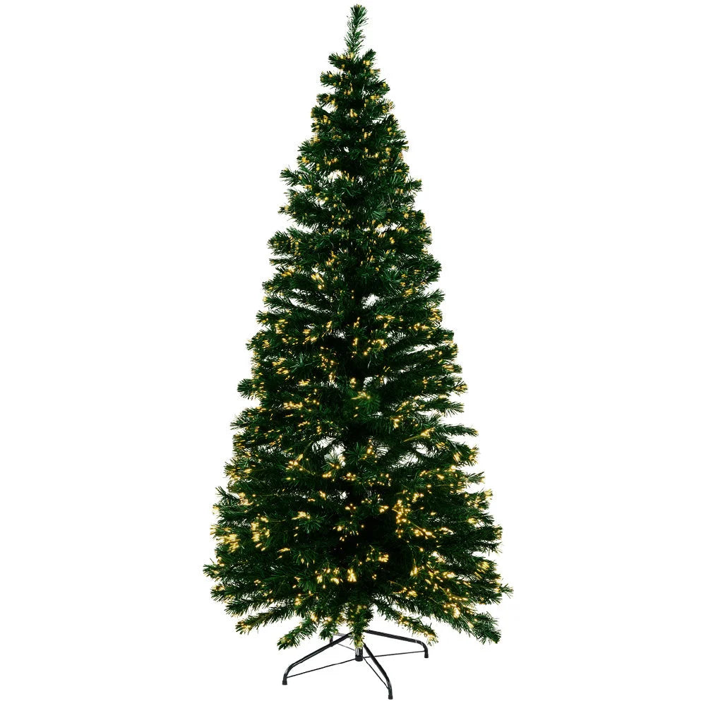 Christmas Tree 1.8M 6FT LED Fibre Optic Multi Warm White