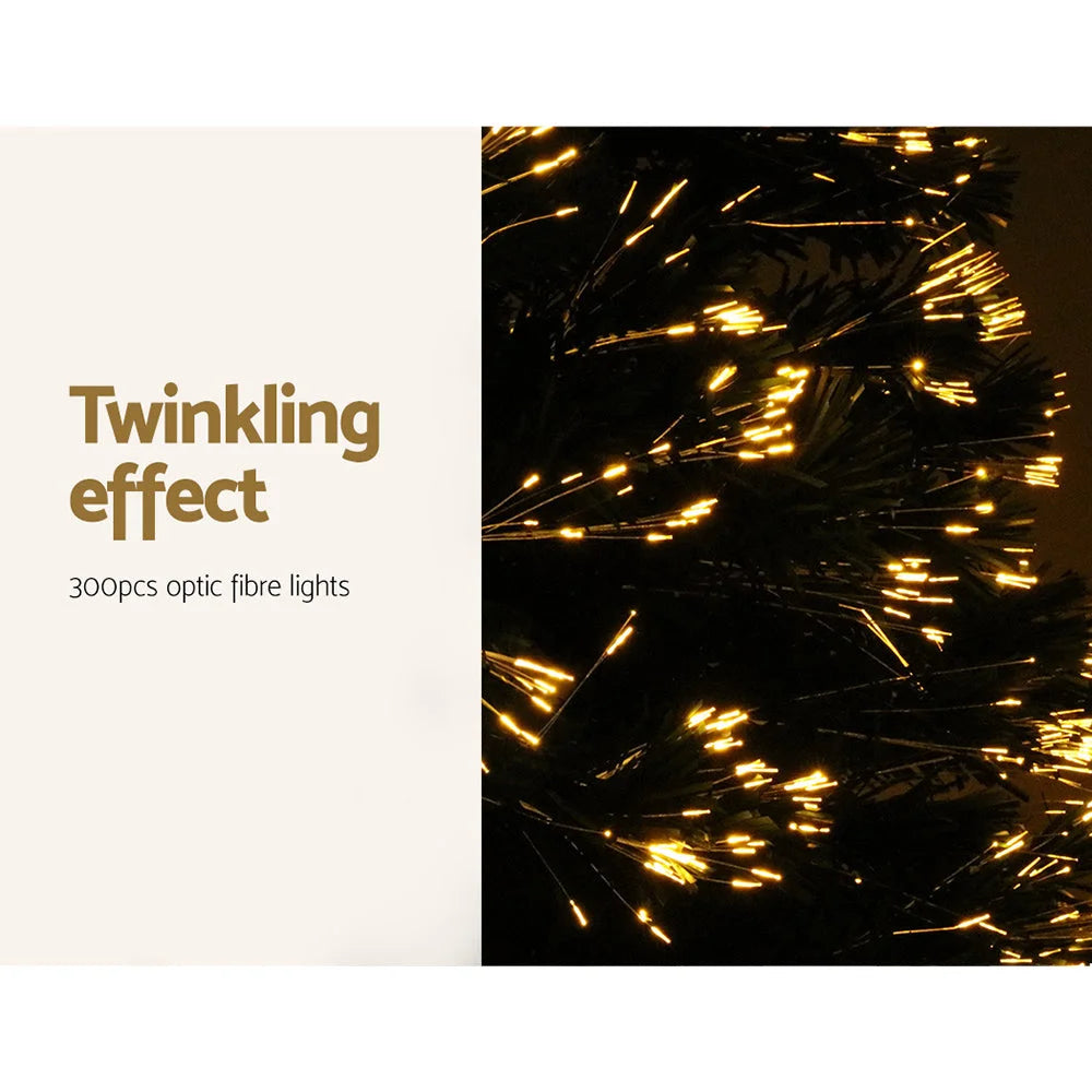 Christmas Tree 1.8M 6FT LED Fibre Optic Multi Warm White