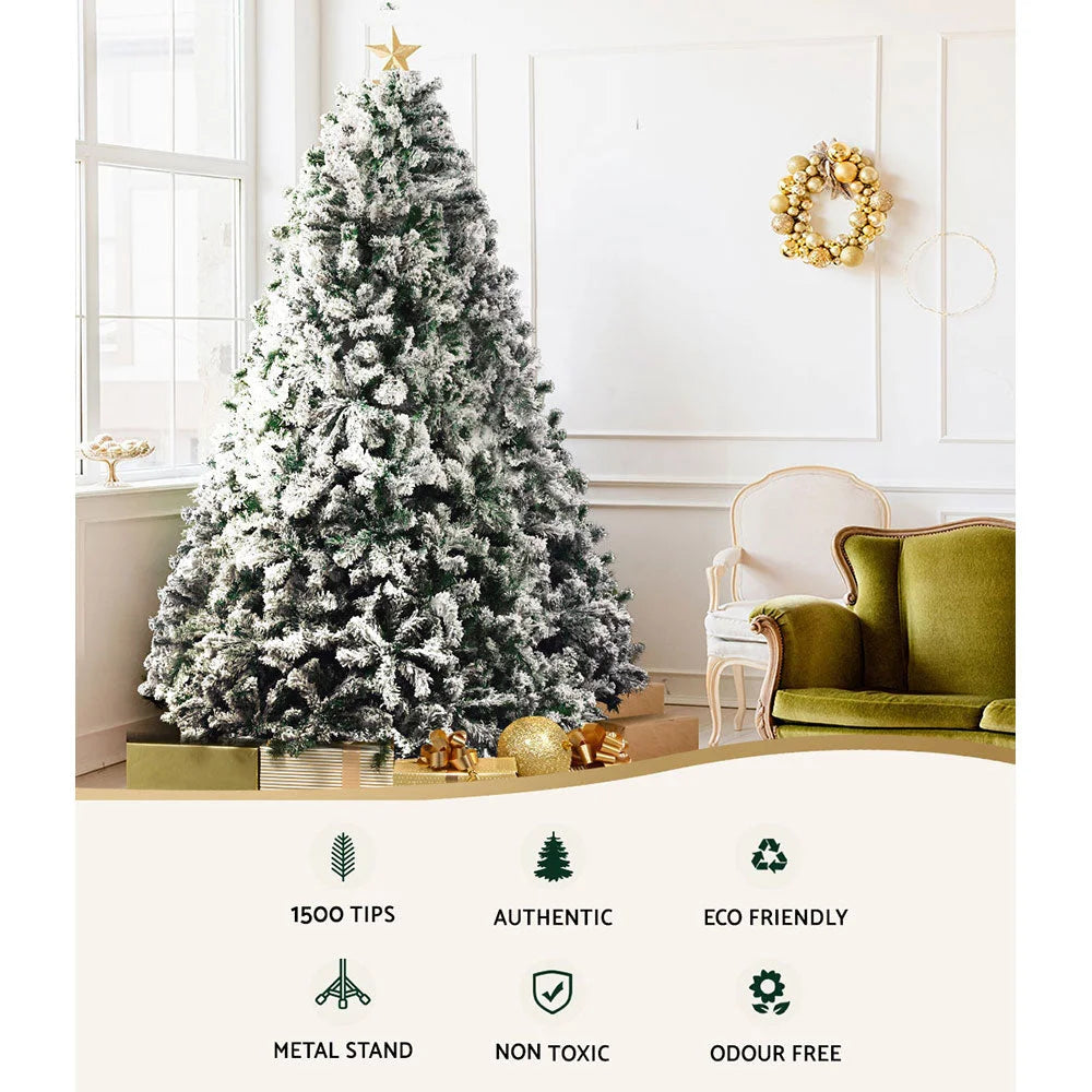 Christmas Tree 2.4M 8FT with 1500 Tips Snow Home Decor