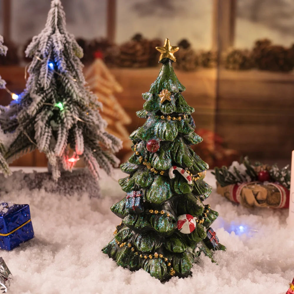 Christmas Tree Figurine - Festive Resin Decoration