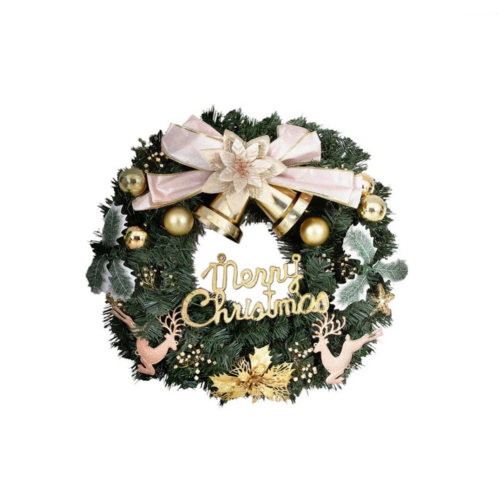 Christmas Wreath 60CM Garland with Flowers and Baubles