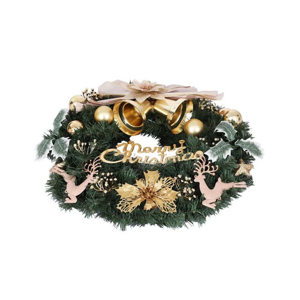 Christmas Wreath 60CM Garland with Flowers and Baubles