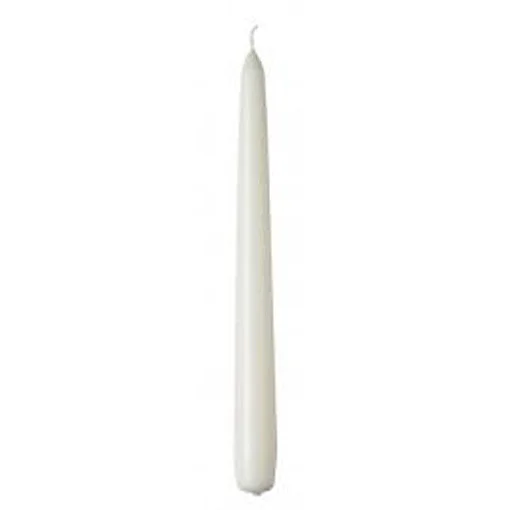 Church Candles 10 Pack White Wax 20cm Taper Vigil