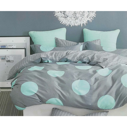 Circles Duvet Quilt Cover Set Super King Size - Home &