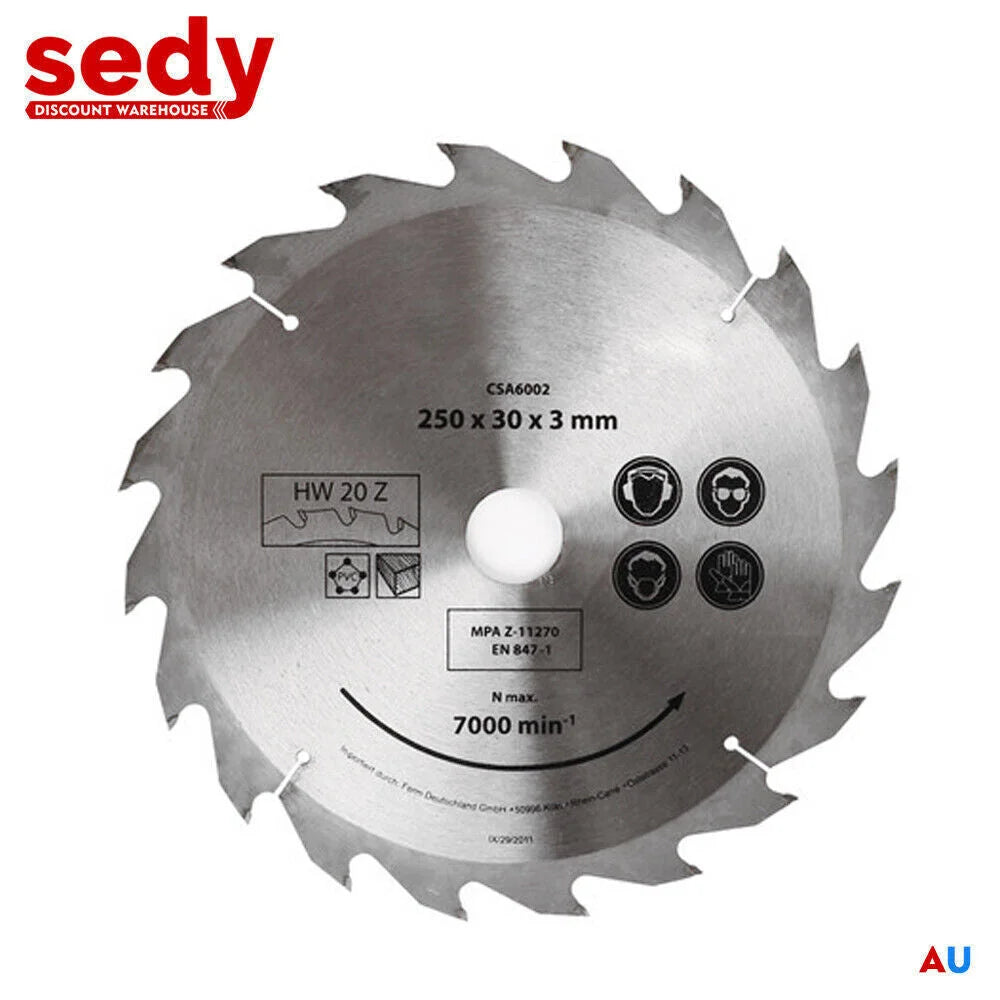 Circular Saw Blade Set 10x 250MM 20T Disc Saw Blade