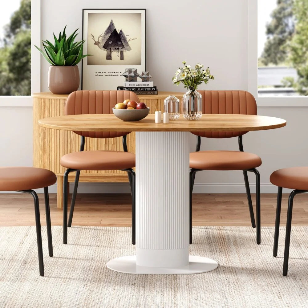 Clara Gather Round Oval Dining Table - Furniture
