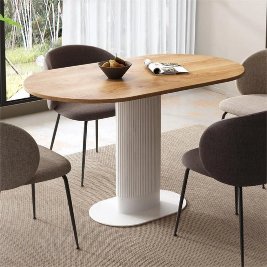 Clara Gather Round Oval Dining Table - Furniture