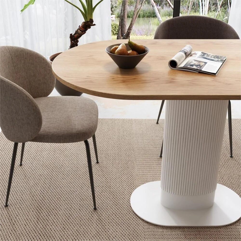 Clara Gather Round Oval Dining Table - Furniture