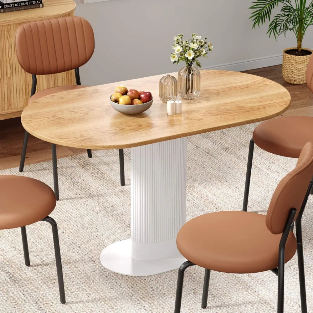 Clara Gather Round Oval Dining Table - Furniture