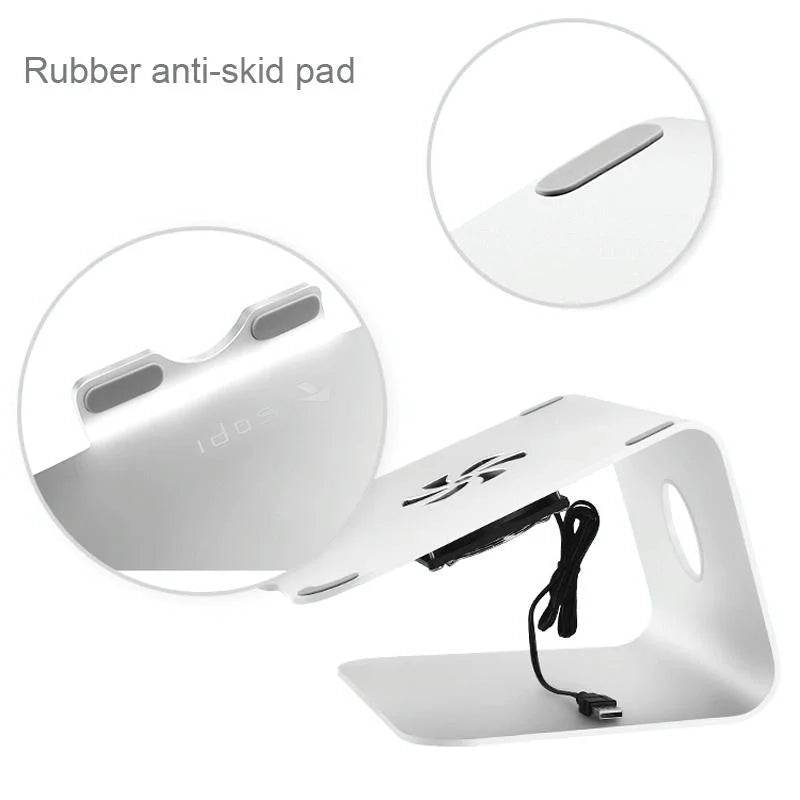 Classic Aluminum Cooling Stand with Fan for Mac Ipad