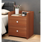 Classic Nightstand Walnut Wood Grain Double Drawer Tray Top