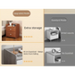 Classic Nightstand Walnut Wood Grain Double Drawer Tray Top