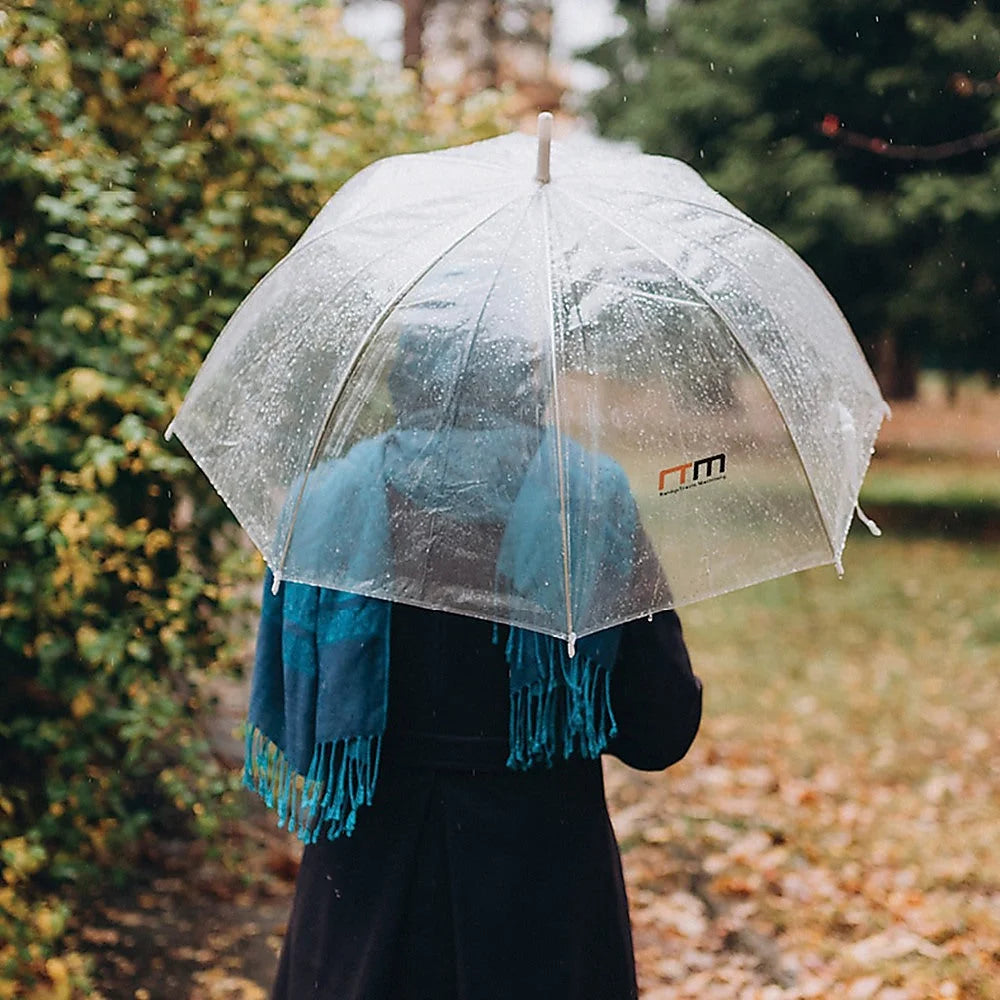 Clear Transparent Rain Walking Umbrella Parasol 5x PVC Dome Wedding Party Favor