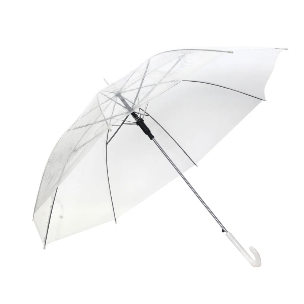 Clear Transparent Umbrella Wedding Rain Parasol Manual Bird