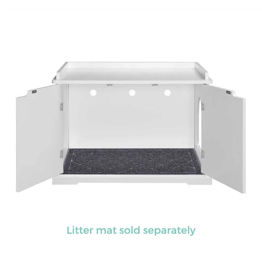 Cleo Cat Litter Cabinet - White - Pet Care
