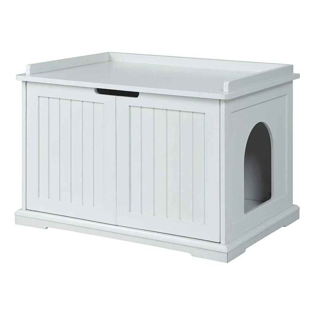 Cleo Cat Litter Cabinet - White - Pet Care