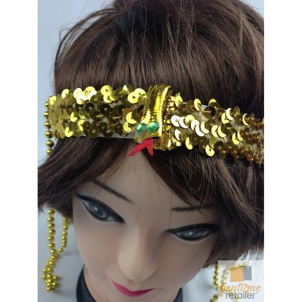 CLEOPATRA HEADPIECE Egyptian Beaded Headband Headdress