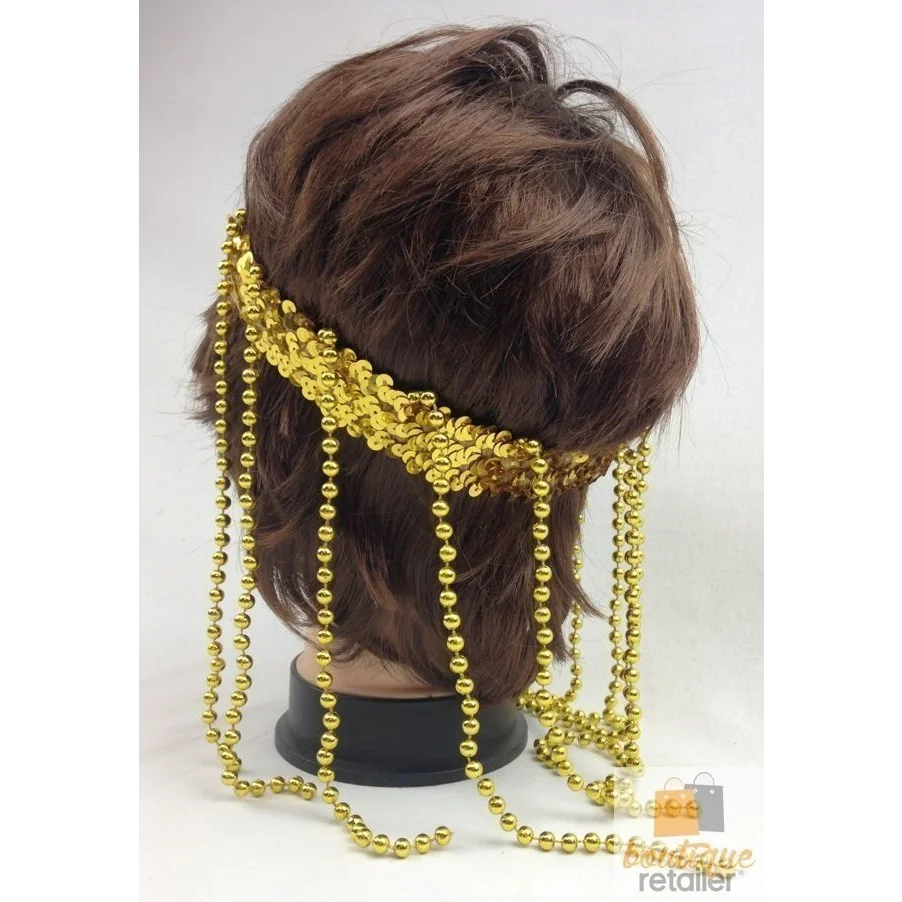 CLEOPATRA HEADPIECE Egyptian Beaded Headband Headdress