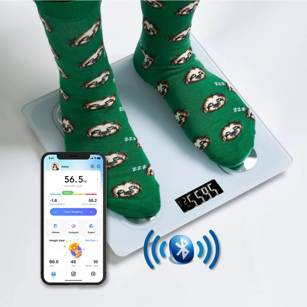 Clevinger Bluetooth Smart Digital Glass Bathroom Scale Max