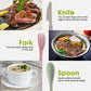 Clevinger Reusable Wheat Straw Fibre Cutlery Set with Case