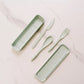 Clevinger Reusable Wheat Straw Fibre Cutlery Set with Case