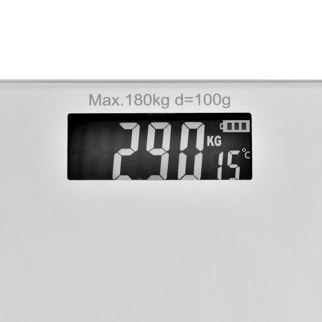 Clevinger Silver Digital Glass Bathroom Scale Max Capacity