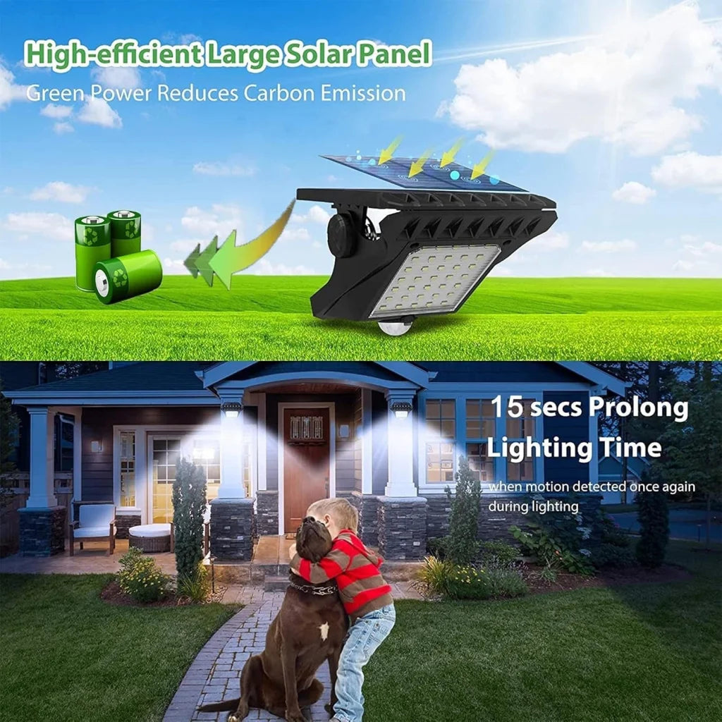 Clip-On Solar LED Light Outdoor Motion Sensor 45 LEDs IP65