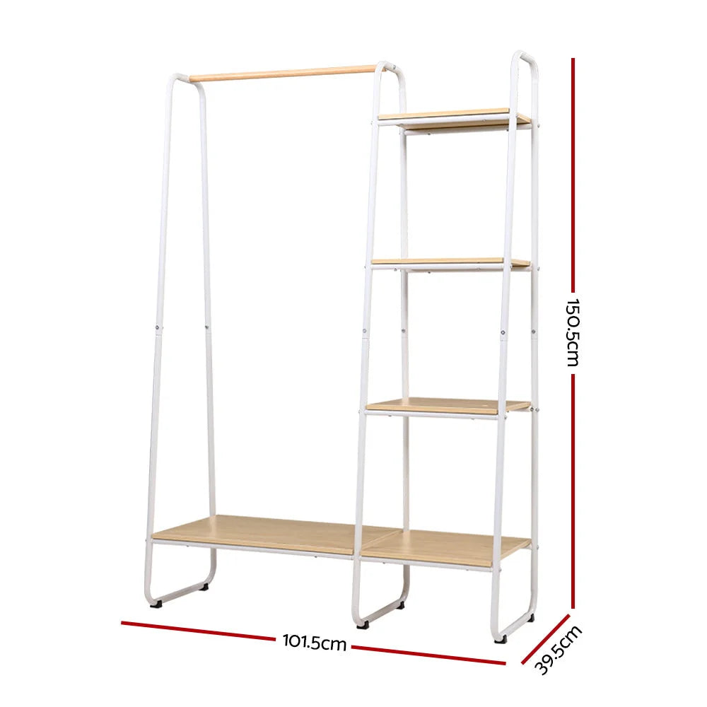 Closet Storage Rack Clothes Hanger Shelf Garment Rail Stand