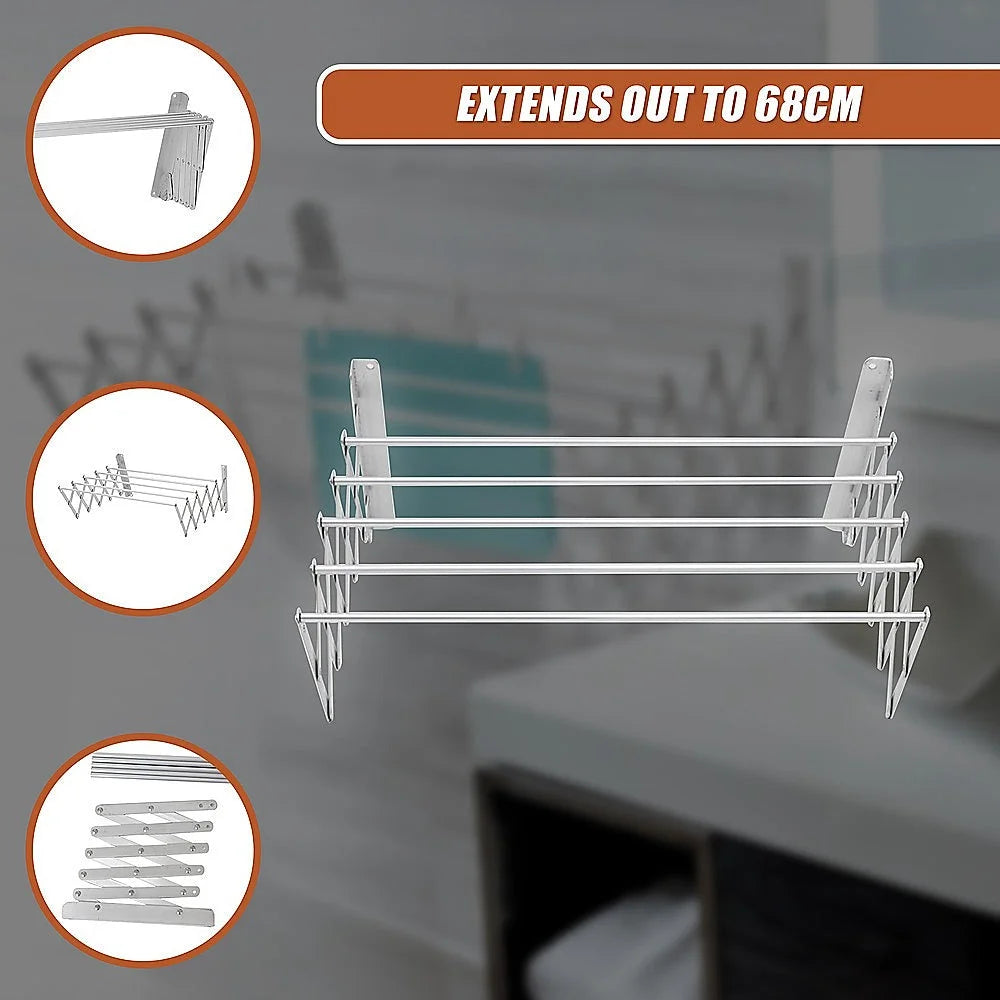 Clothes Airer Pull Out Expander Line RV Laundry Accessories