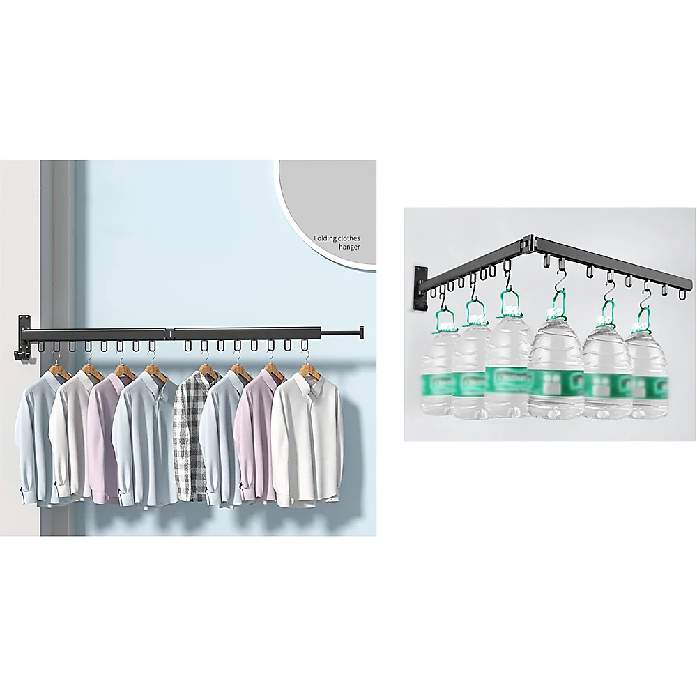Clothes Drying Rack Foldable Wall Hanging Balcony